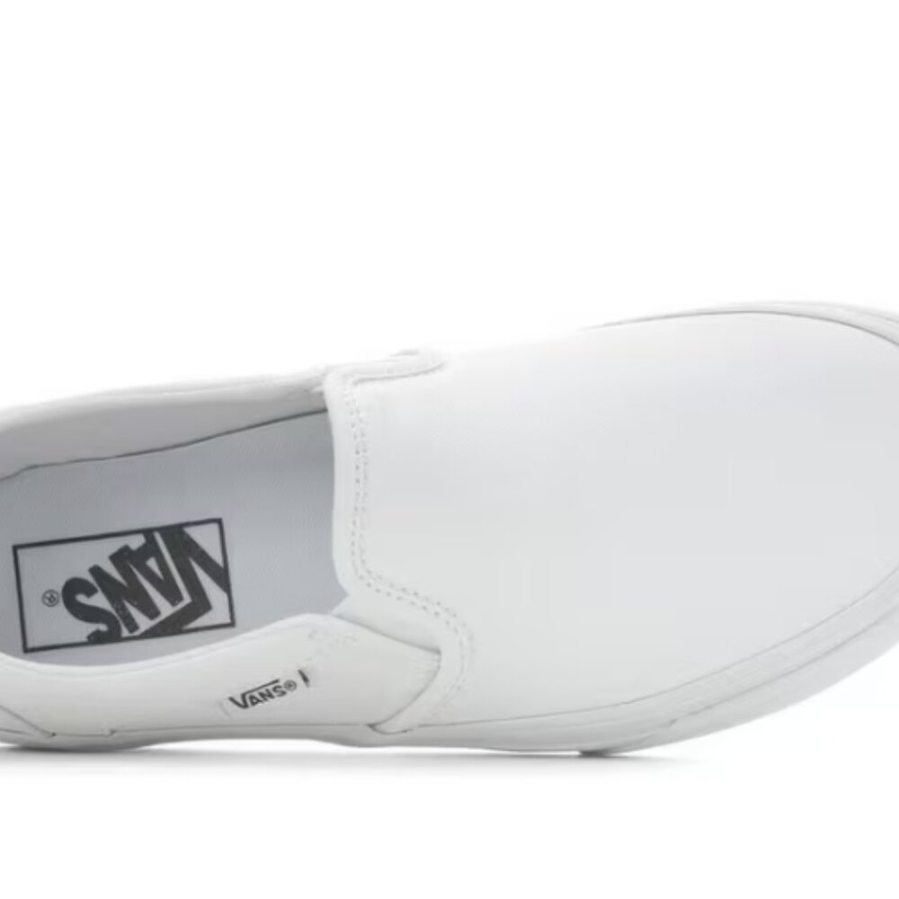 New in Box- White Vans Asher slip-ons size 6.5 Women's - Picture 5 of 8